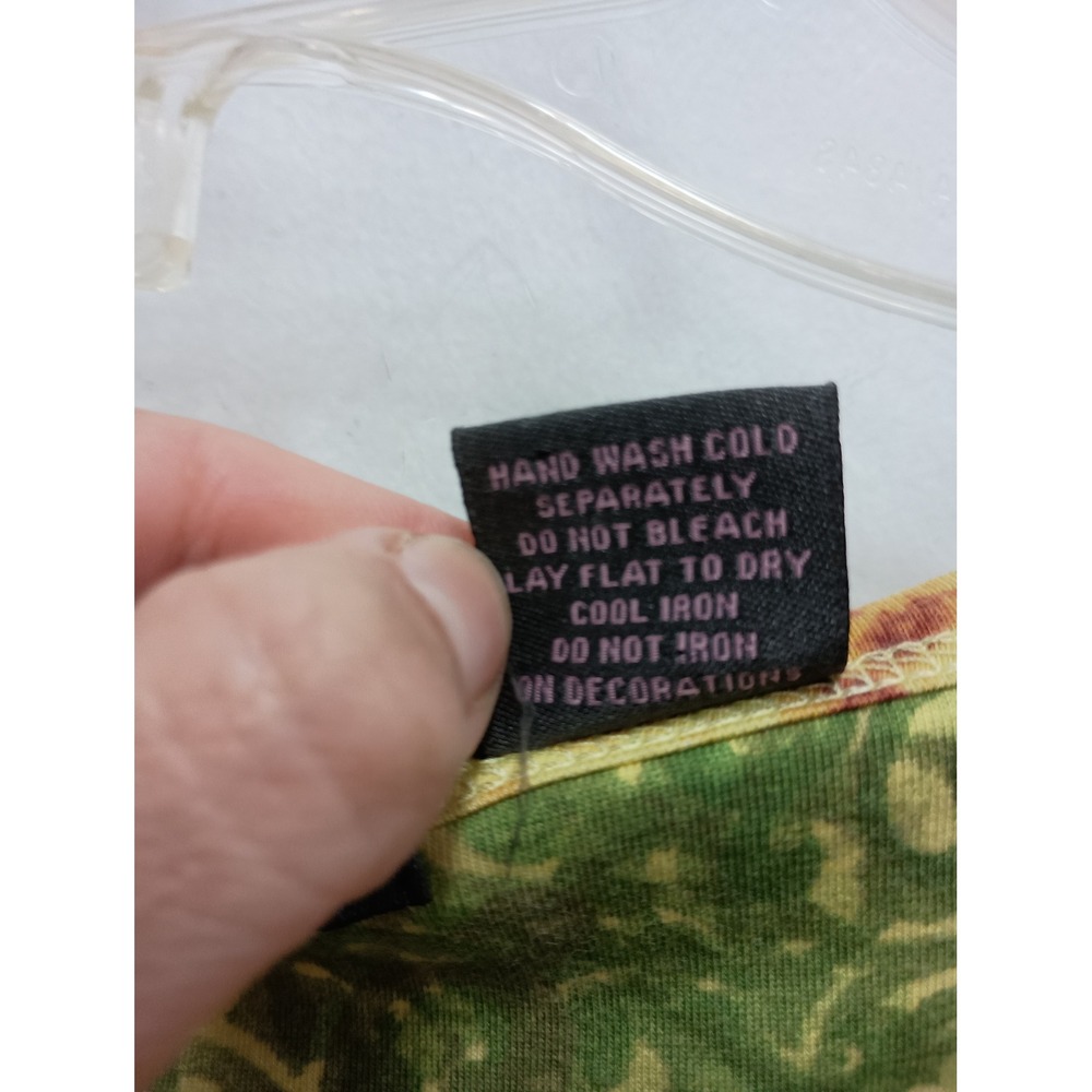 French Postcards Wearable Art Top Womens S Yellow Paris Eiffel Tower Sequin - Picture 7 of 11